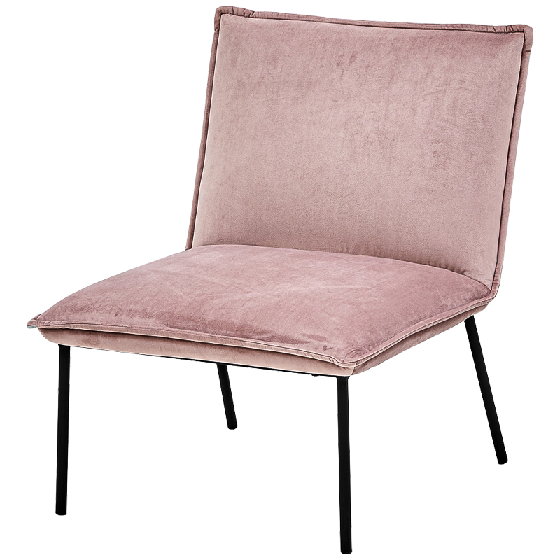 Кресло Corner Armchair Single pink Розовый пастельный Черный в Самаре | Loft Concept 