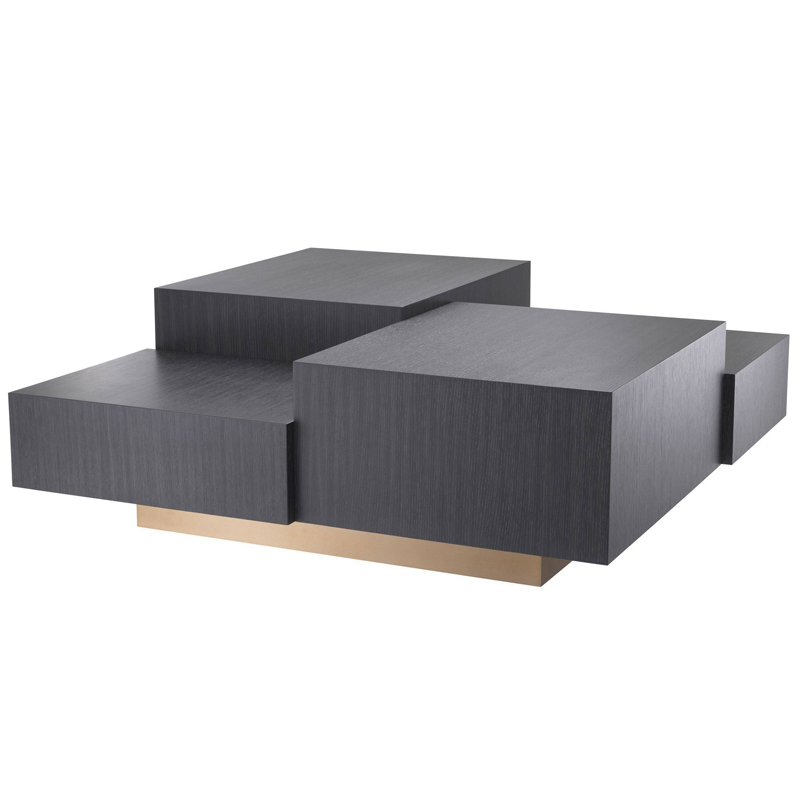 Кофейный стол Eichholtz Coffee Table Nerone Дерево Темно-Серый Матовая латунь Кофейный стол Eichholtz Coffee Table Nerone Дерево Темно-Серый Матовая латунь в Самаре | Loft Concept
