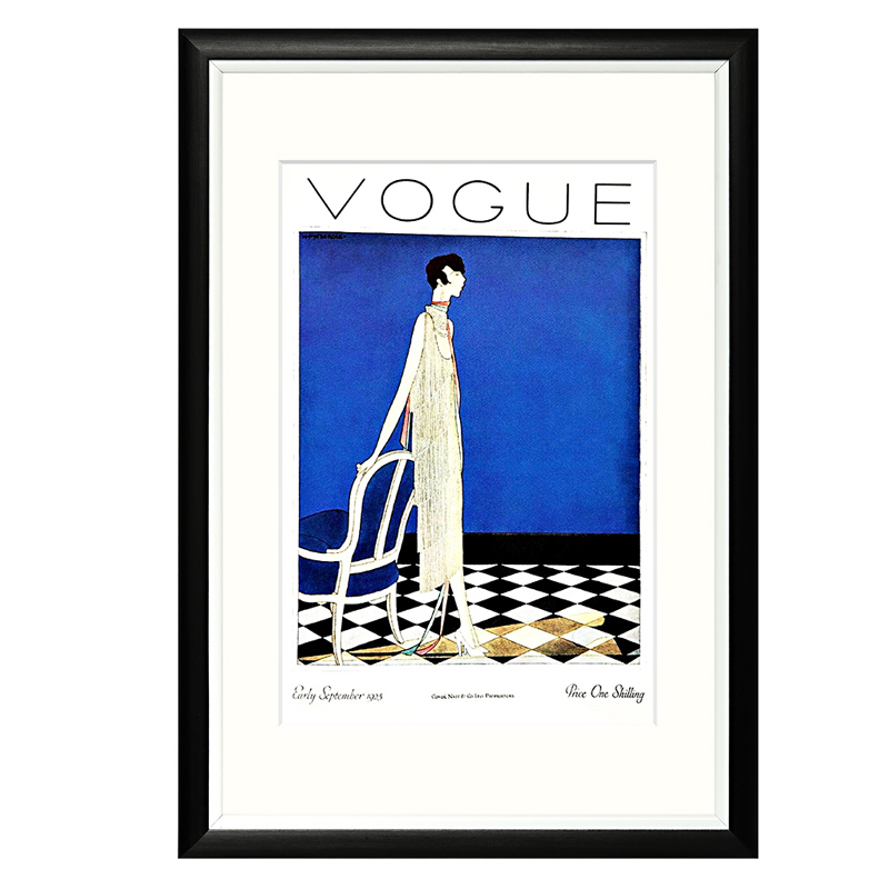 Постер Vogue September 1925 Синий Черный Белый в Самаре | Loft Concept 