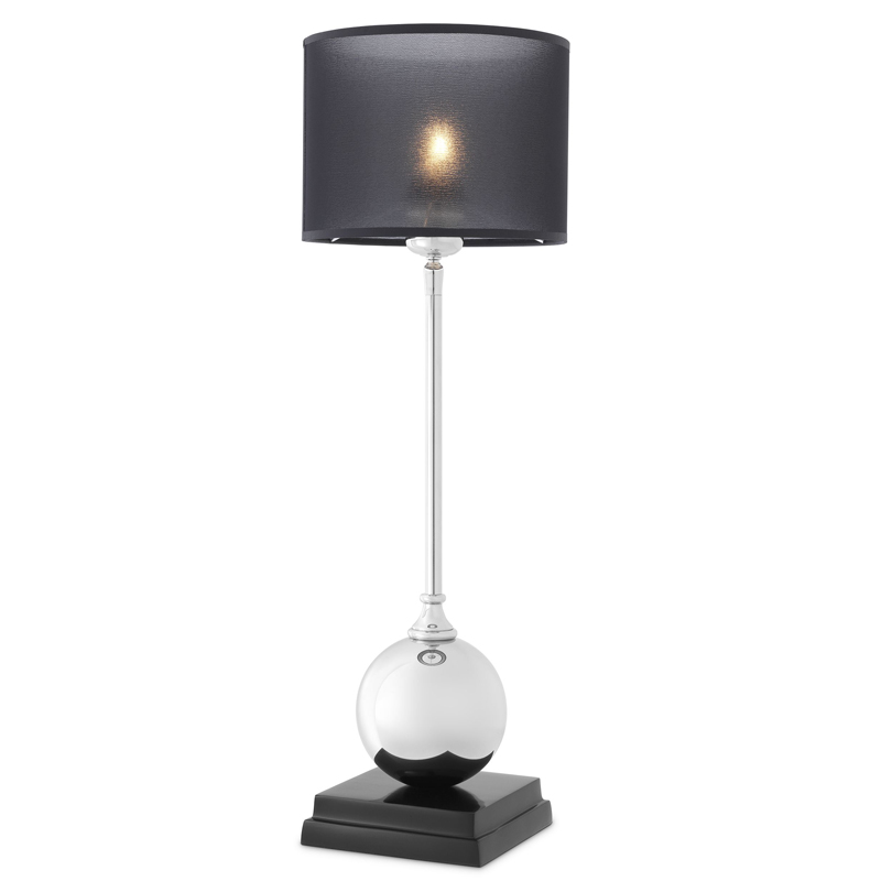 Настольная лампа Eichholtz Table Lamp Carnivale Никель Черный в Самаре | Loft Concept 