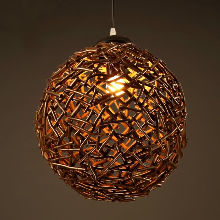 Подвесной светильник Old Wicker Pendant Sphere  в Самаре | Loft Concept 