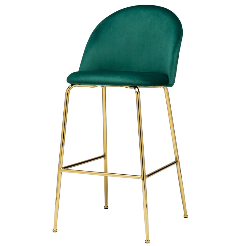 Барный стул Vendramin Bar Stool green Зеленый Глянцевое золото в Самаре | Loft Concept 