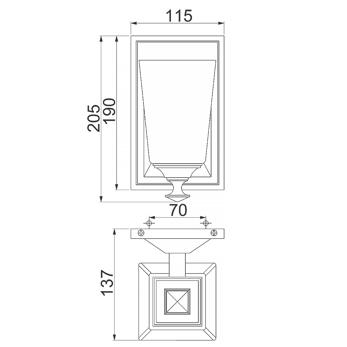 Бра с белым матовым плафоном на прямоугольном основании цвета хром Hinkley в Самаре