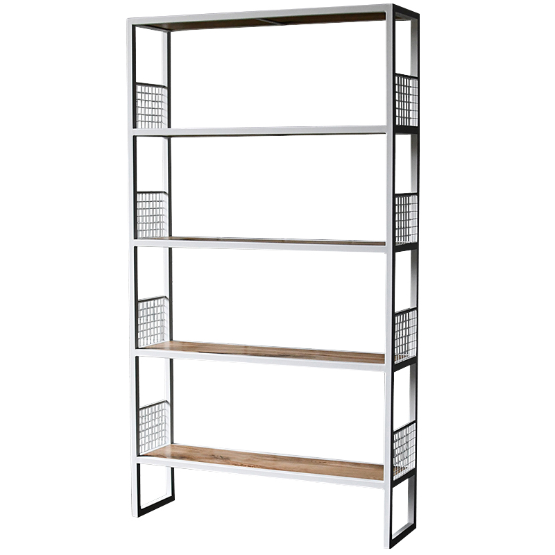 Стеллаж Richie Industrial Metal Rust White Rack Древесина Белый в Самаре | Loft Concept 