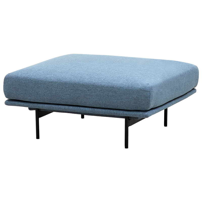 Оттоманка голубая Vergil Blue Ottoman Голубой Черный в Самаре | Loft Concept 