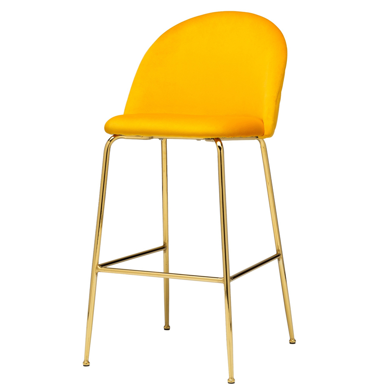 Барный стул Vendramin Bar Stool yellow Желтый Глянцевое золото в Самаре | Loft Concept 