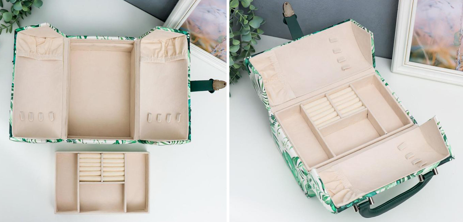 Шкатулка Green Leaves Jewerly Organizer Box - фото