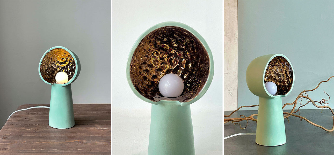 Настольная лампа KENI medium (мятный) - фото №4