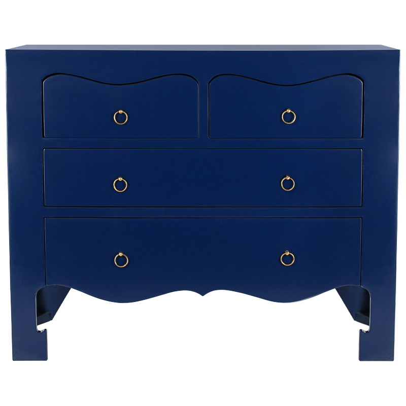 Комод темно-синий L.XV CHEST OF DRAWERS deep blue Темно-синий Золотой в Самаре | Loft Concept 