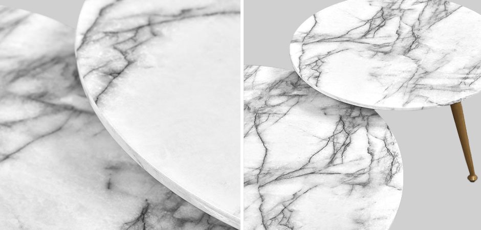 Комплект из двух столов Marble & Brass Комплект из двух столов Marble & Brass - Loft-Concept в Самаре