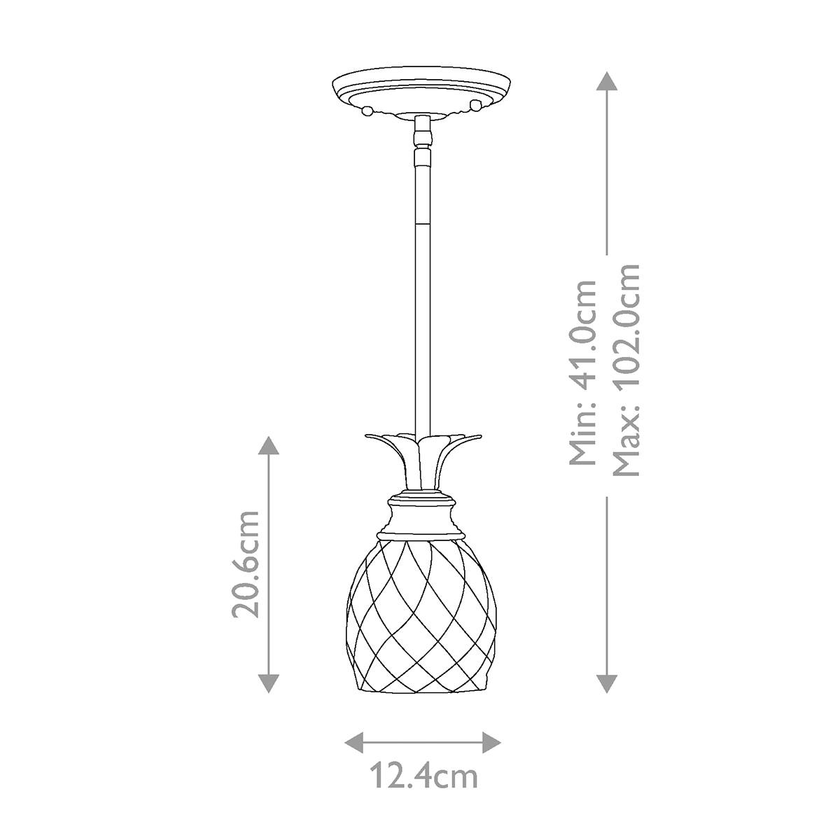 Подвесной светильник цвета латунь с прозрачнымплафоном в форме ананаса Hinkley в Самаре
