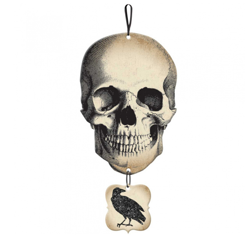 Аксессуар HALLOWEEN Hanging Skull Серый Черный в Самаре | Loft Concept 