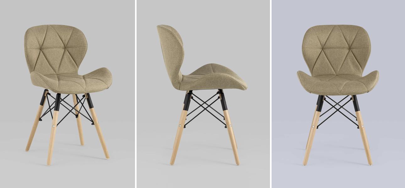 Стул Jeroen Chair Рогожка Коричневый Цвет - фото