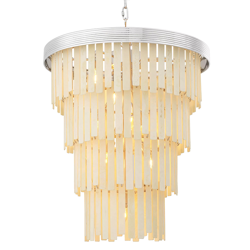 Люстра Eichholtz Chandelier Arizona L Nickel Никель ivory ( слоновая кость ) в Самаре | Loft Concept 