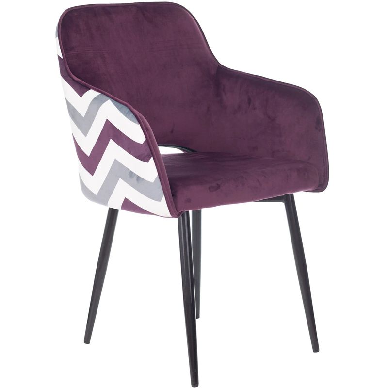 Стул SHARRON Chair Сливовый Зигзаг Сливовый Белый Черный Серый Стул SHARRON Chair Сливовый Зигзаг Сливовый Белый Черный Серый в Самаре | Loft Concept