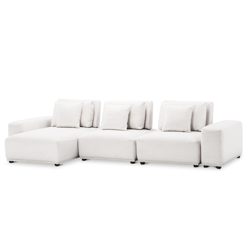 Диван Eichholtz Sofa Mondial Lounge white Белый Черный в Самаре | Loft Concept 