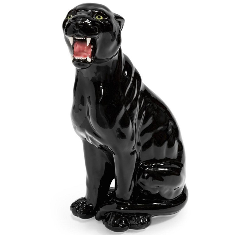 Статуэтка Abhika Leopard Dx Shiny Black Глянцевый черный в Самаре | Loft Concept 