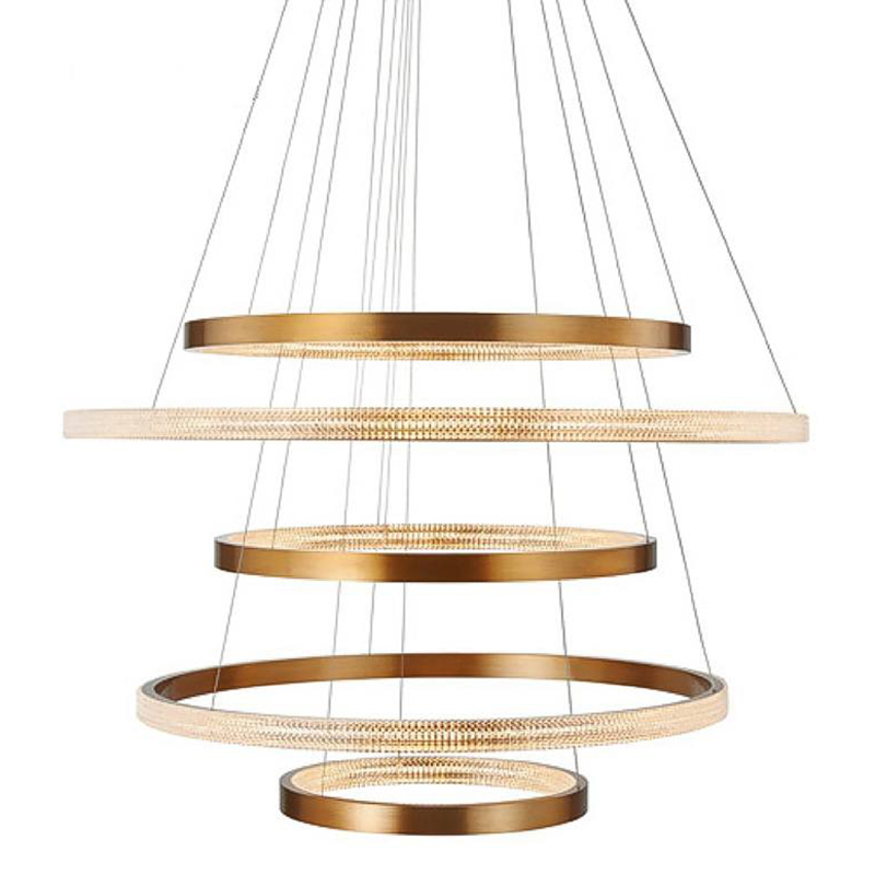 Люстра композиция из пяти колец Five Round Horizontal Rings Brass Chandelier Латунь Прозрачный Люстра композиция из пяти колец Five Round Horizontal Rings Brass Chandelier Латунь Прозрачный в Самаре | Loft Concept