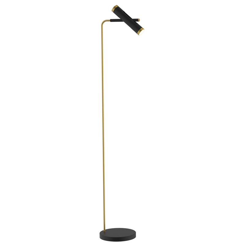 Торшер Rainer Floor Lamp black Черный Золотой в Самаре | Loft Concept 