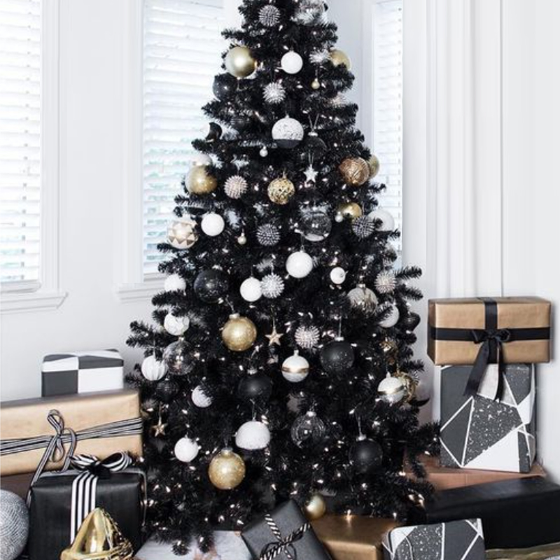 Дизайнерская Ель Christmas Tree Black and Gold Decor Черный Белый Золотой в Самаре | Loft Concept 