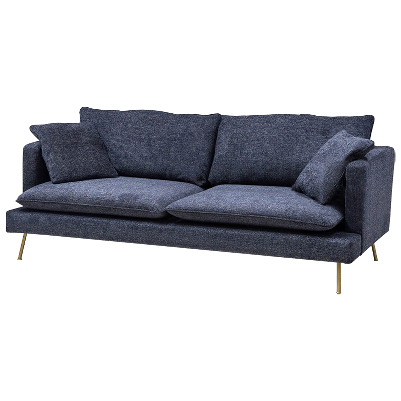 Диван Lambert Sofa Blue Синий Синий Золотой в Самаре | Loft Concept 