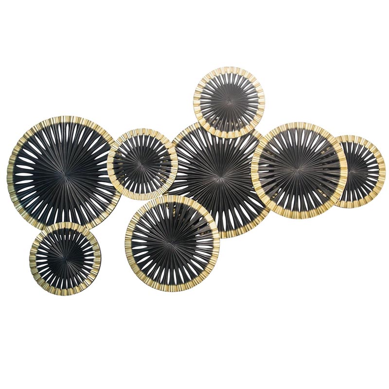 Арт-объект Apollo Black and Gold Wall Plaque Disc gap 8 Золотой Черный в Самаре | Loft Concept 