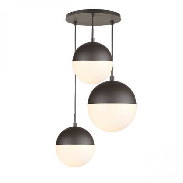 Подвесной светильник Copper Light Black Pendant 3 Черный Белый в Самаре | Loft Concept 