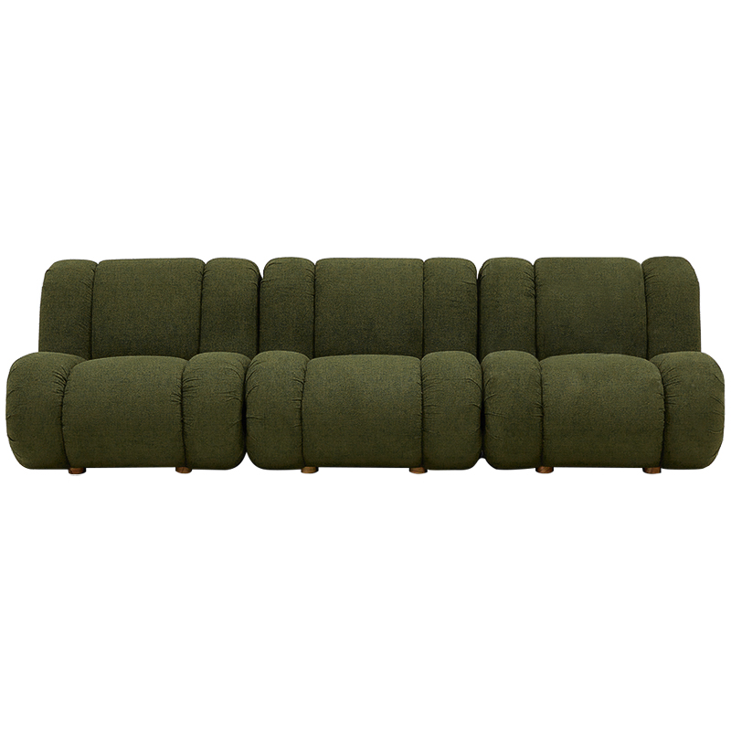 Модульный диван Erasmus Modular Sofa Green Зеленый Коричневый в Самаре | Loft Concept 