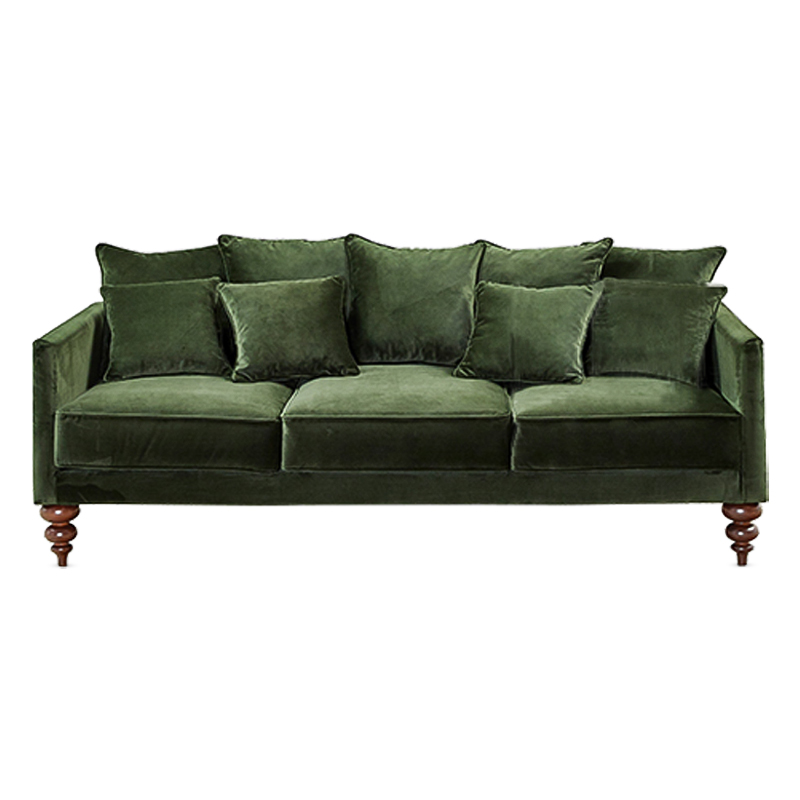 Диван Graceful Details Sofa Green Коричневый Зеленый в Самаре | Loft Concept 