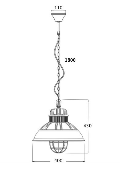 Подвесной светильник Loft Industrial Metal Cage Elder в Самаре