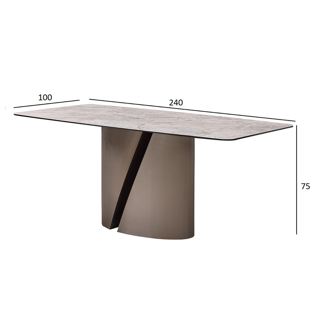 Стол обеденный керамический серый Servorios в Самаре