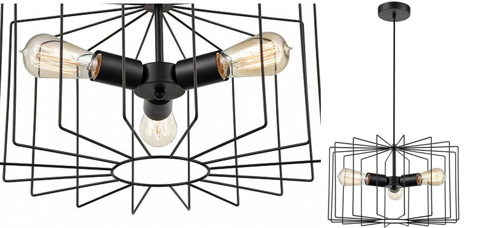 Люстра Cage Wire Color black Люстра Cage Wire Color black - Loft-Concept в Самаре