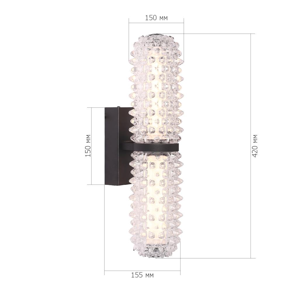 Бра с факутрным стеклянным плафоном Sonora в Самаре