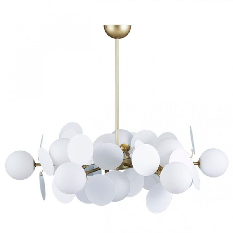 Люстра MATISSE Chandelier White 12 ламп Белый Золотой в Самаре | Loft Concept 