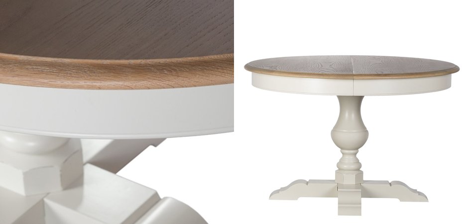 Provence Round Dining Table White раскладной стол Provence Round Dining Table White раскладной стол - Loft-Concept в Самаре