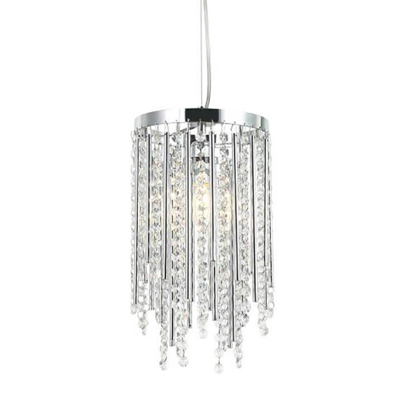 Подвесной светильник Crystal Wind Chimes Chrome Hanging Lamp Хром Прозрачный в Самаре | Loft Concept 