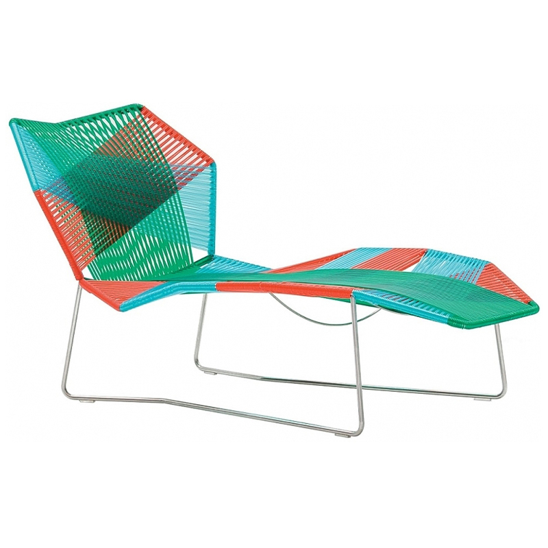 Шезлонг Moroso Chaise Longue Tropicalia Мульти Зеленый Красный Бирюзовый в Самаре | Loft Concept 