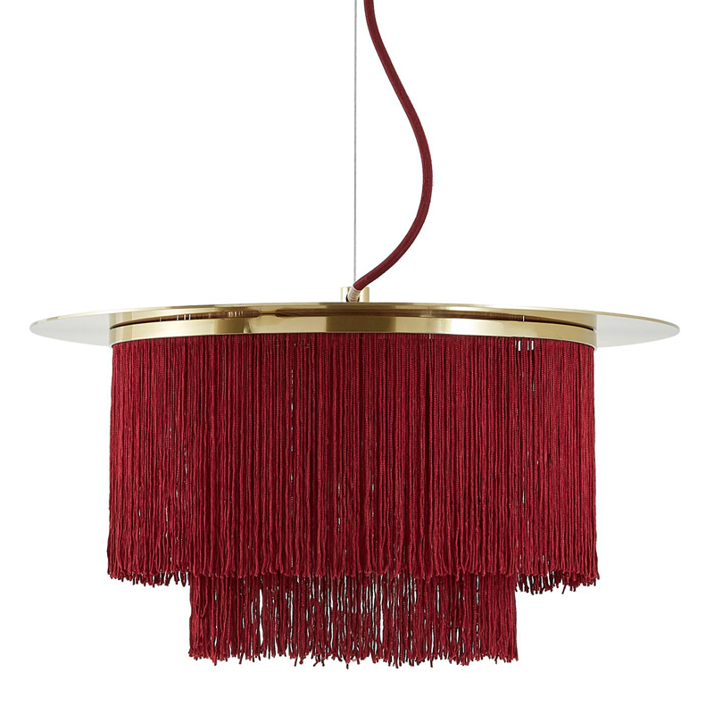 Люстра Houtique Chandelier Burgundy Бургундский красный Латунь в Самаре | Loft Concept 