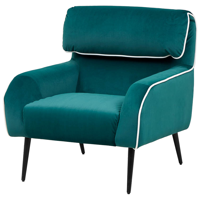 Кресло Basil Armchair Изумрудный Белый Черный в Самаре | Loft Concept 