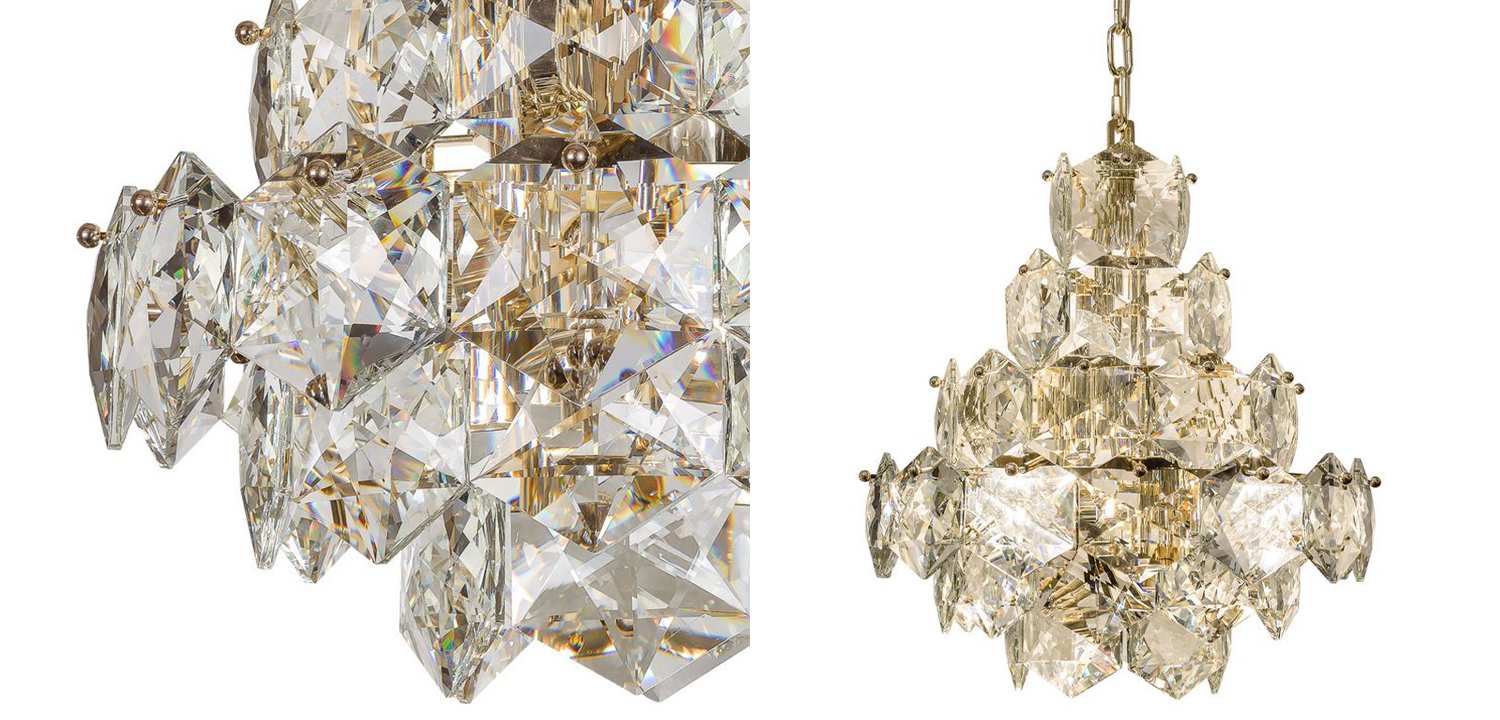 Люстра Tiers Crystal Light Chandelier Gold 45 - фото