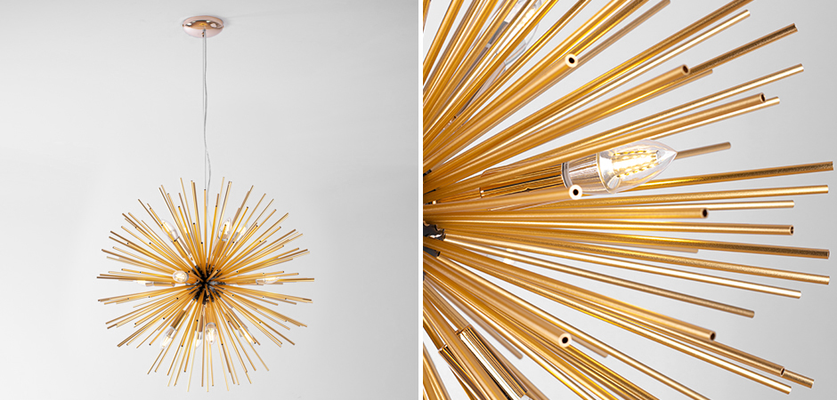 Huge Sputnik Chandelier Gold and Black Huge Sputnik Chandelier Gold and Black - Loft-Concept в Самаре