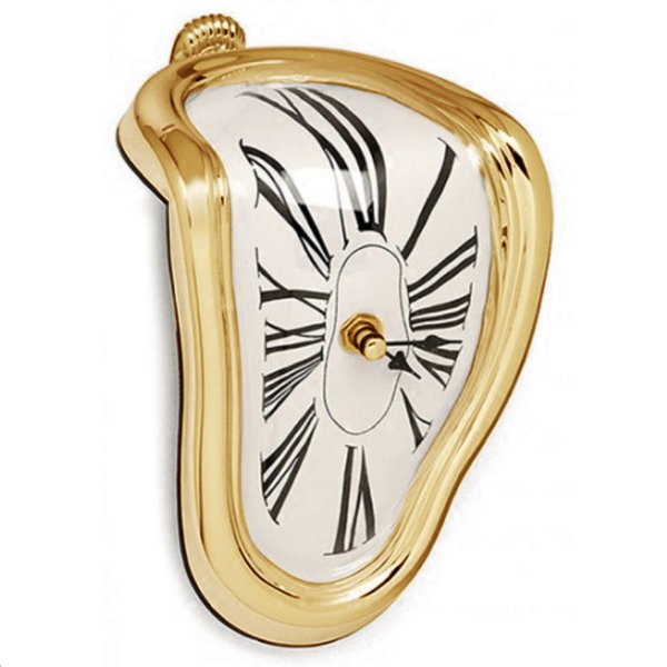 Часы Salvador Dali Soft Clock Gold Золотой Черный в Самаре | Loft Concept 