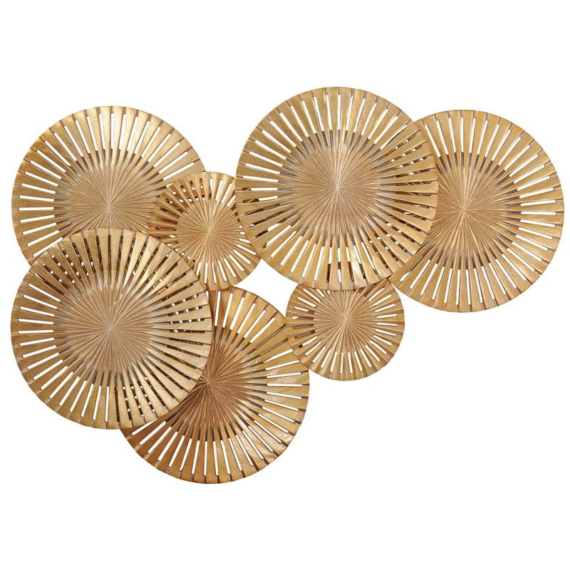 Арт-объект Apollo Gold Wall Plaque Disc gap 7 Золотой в Самаре | Loft Concept 