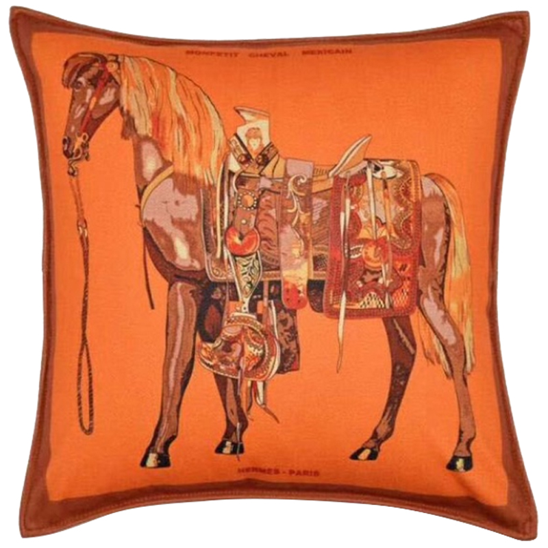 Декоративная подушка Hermes Horse 111  в Самаре | Loft Concept 