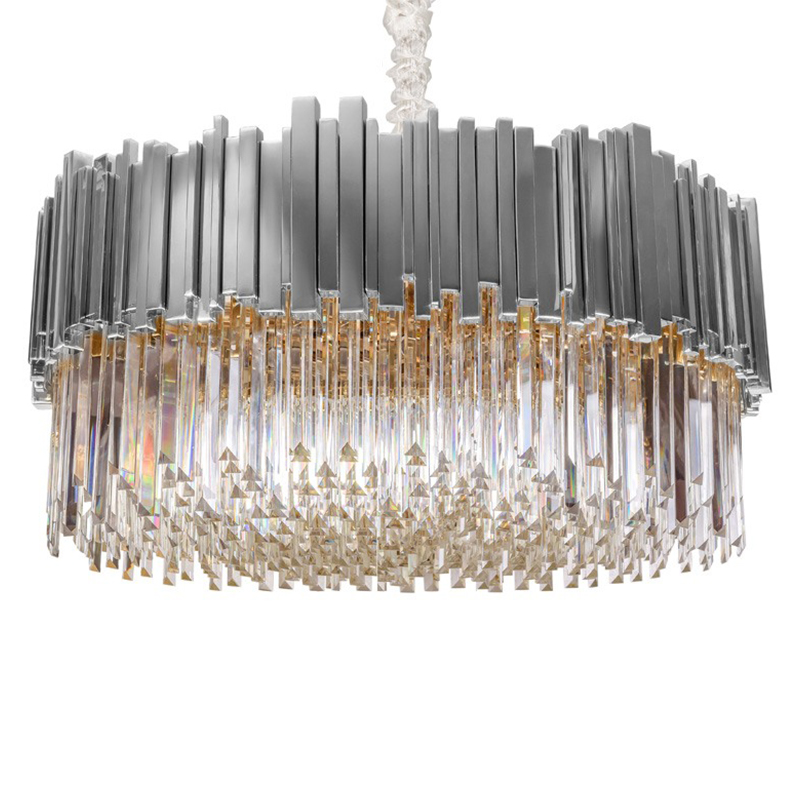 Круглая многоярусная люстра Luxxu Modern Cascade Chandelier Silver Metal Glass 100 Серебряный Прозрачное Стекло Круглая многоярусная люстра Luxxu Modern Cascade Chandelier Silver Metal Glass 100 Серебряный Прозрачное Стекло в Самаре | Loft Concept
