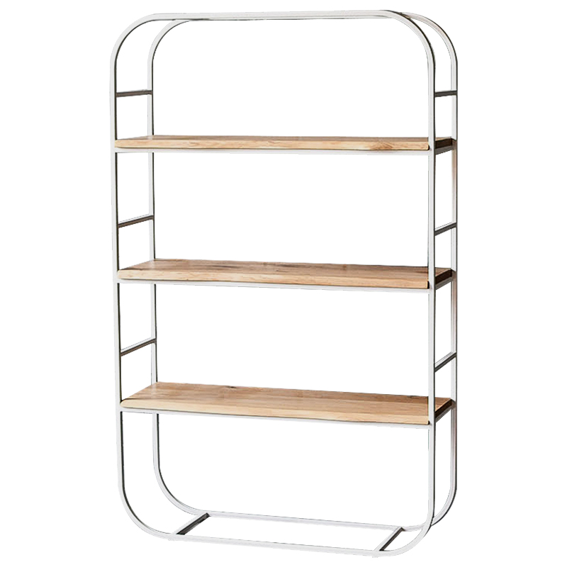 Стеллаж Fulton Industrial Metal Rust Rack Древесина Белый в Самаре | Loft Concept 