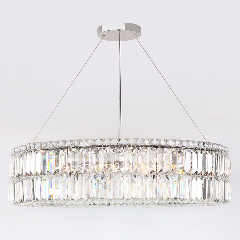 Люстра Darleen Crystal Nickel Chandelier 17 Никель Прозрачный (Transparent) в Самаре | Loft Concept 