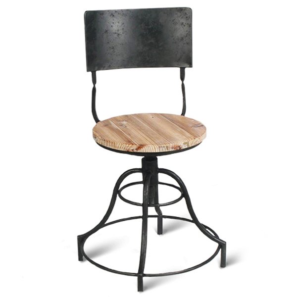 Барный стул Industrial Barstool Vintage Black Винтажный черный Коричневый в Самаре | Loft Concept 