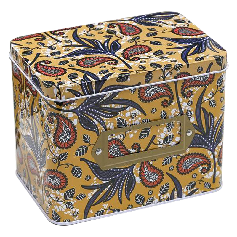 Шкатулка металлическая Paisley Leaves Colorful Metal Tea Box Мульти Шкатулка металлическая Paisley Leaves Colorful Metal Tea Box Мульти в Самаре | Loft Concept
