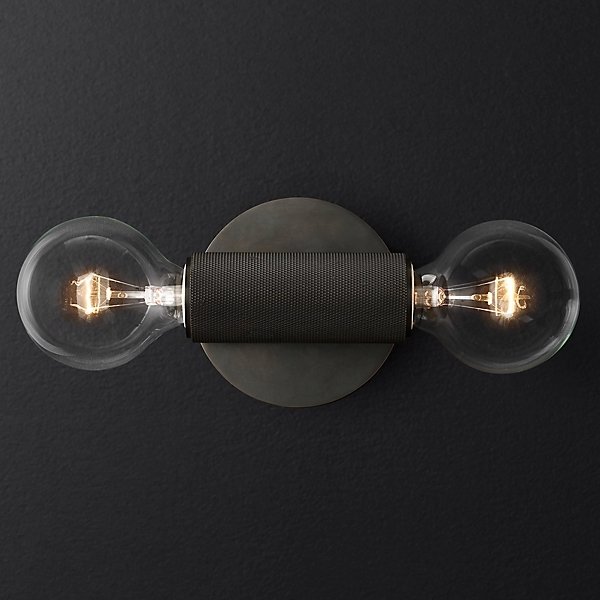 Бра RH Utilitaire Inline Sconce Black Темная бронза в Самаре | Loft Concept 